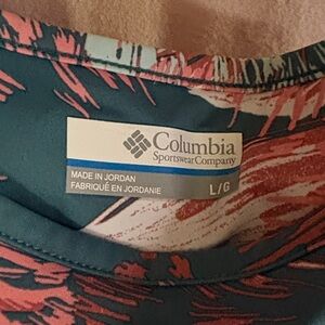 Columbia Teal and Pink Patterned Dress